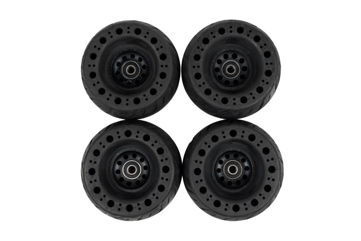 115mm Airless Rubber Electric Skateboard Wheel Kit